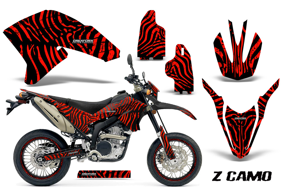 Yamaha WR250X R Graphics Kit ZCamo Red NP Rims